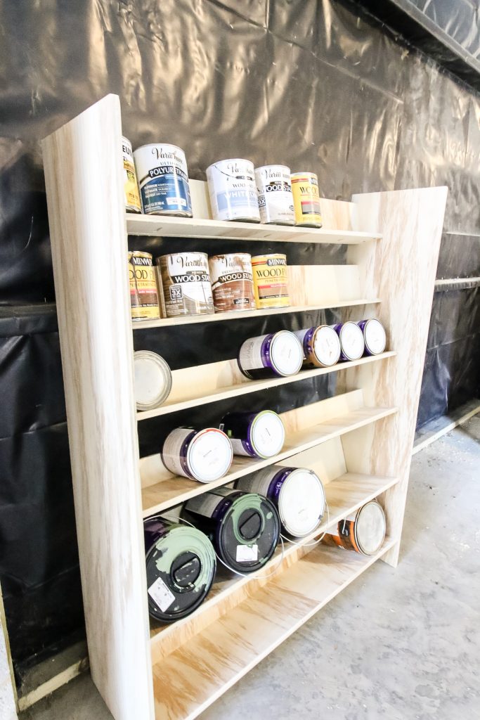 DIY garage paint storage